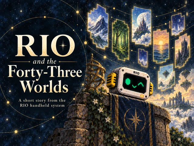 Short story cover: RIO and the Forty-Three Worlds