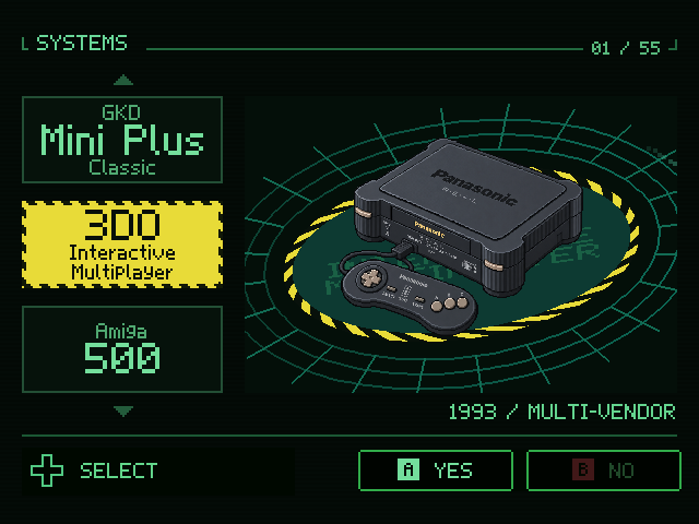 System list on Mini Plus Classic